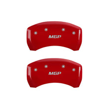 Load image into Gallery viewer, MGP 4 Caliper Covers Engraved Front &amp; Rear MGP Red Finish Silver Characters 2019 Cadillac XT5