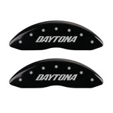 MGP 4 Caliper Covers Engraved Front & Rear Daytona Black finish silver ch