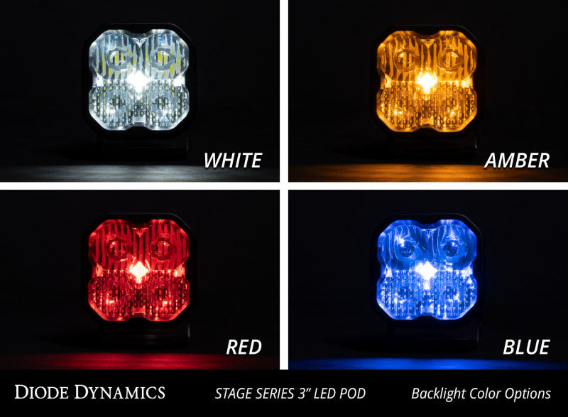 Diode Dynamics SS3 LED Pod Sport - White Flood Standard (Pair)