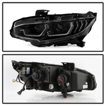 Load image into Gallery viewer, Spyder Honda Civic 16- 2DR/4DR/Hatchback Projector Headlights - Black PRO-YD-HC16SI-SEQGR-BK
