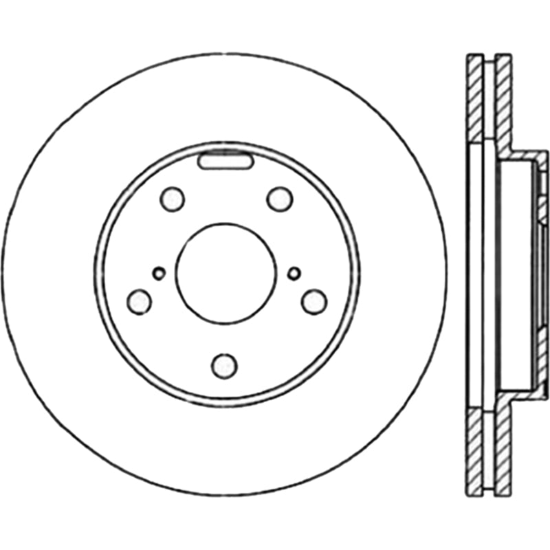 StopTech 92-98 Lexus SC 300 Sport Right Front Slotted Cryo Rotor