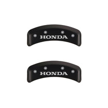 Load image into Gallery viewer, MGP 4 Caliper Covers Engraved Front &amp; Rear Honda Red finish silver ch