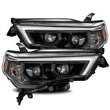 AlphaRex 14-20 Toyota 4Runner LUXX LED Proj Headlight Plank Style Alpha Blk w/Activ Light/Seq Signal