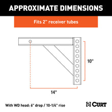 Load image into Gallery viewer, Curt Weight Distribution Shank (2in Shank 6in Drop 10-1/4in Rise)