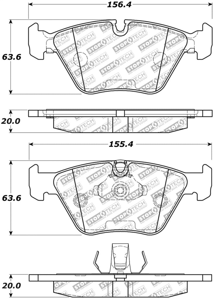 StopTech Street Select Brake Pads w/Hardware - Front