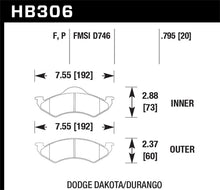 Load image into Gallery viewer, Hawk 98-99 Dodge Durango / 1999 Dodge Dakota Super Duty Front Brake Pads