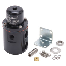 Load image into Gallery viewer, Edelbrock Fuel Pressure Regulator Carbureted 160 GPH 5-10 PSI 3/8In In/Out Returnless Black