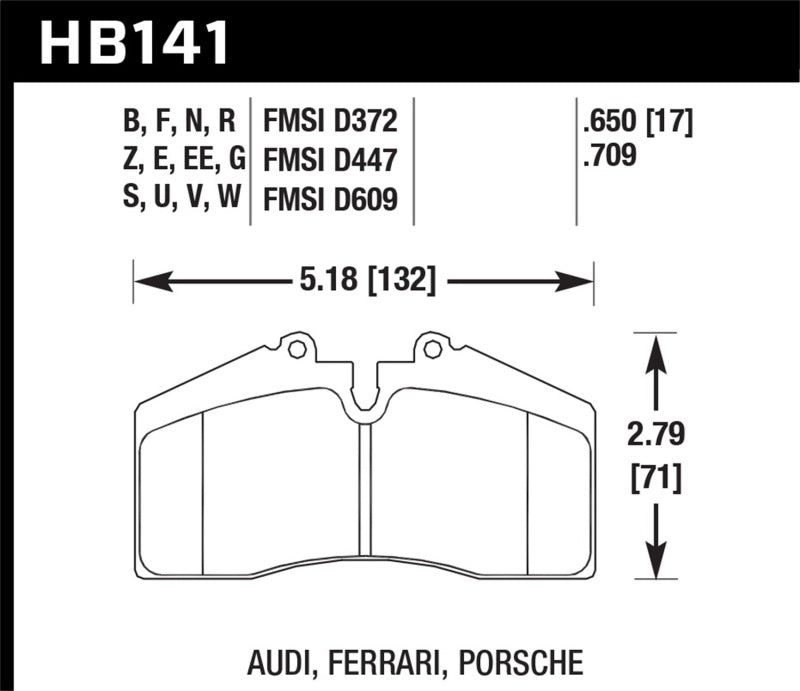 Hawk Audi/Porsche Rear AND ST-40 HPS Street Brake Pads