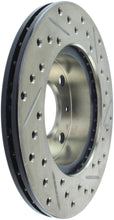 Load image into Gallery viewer, StopTech 90-91 Honda CRX HF 1.5L / 00-06 Honda Insight MIT/CVT Slotted &amp; Drilled Right Front Rotor