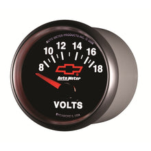 Load image into Gallery viewer, Autometer GM Bowtie Black 2-1/16 Voltmeter 8-18V