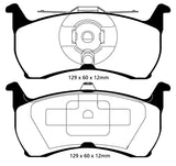 EBC 93-00 Aston Martin Virage 5.3 (PBR Caliper) Redstuff Rear Brake Pads