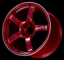 Load image into Gallery viewer, Advan TC4 17x7.0 +42 4-100 Racing Candy Red &amp; Ring Wheel