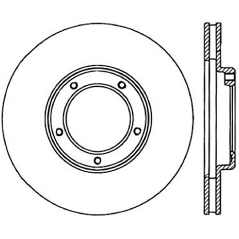 StopTech Power Slot 95-04 Toyota Tacoma 5 Lugs Front Left Slotted CRYO Rotor