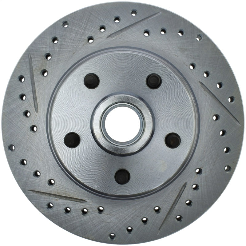 StopTech 68-73 Ford Mustang Select Sport Slotted & Drilled Front Right Rotor