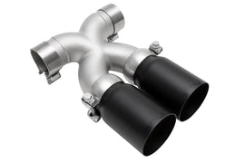 SOUL 05-08 Porsche 987.1 Cayman / Boxster Bolt-On X-Pipe w/ Tips - Long Straight Satin Black Tips