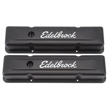 Load image into Gallery viewer, Edelbrock Valve Cover Signature Series Chevrolet 1959-1986 262-400 CI V8 Tall Black