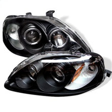 Load image into Gallery viewer, Spyder Honda Civic 99-00 Projector Headlights LED Halo Black High H1 Low H1 PRO-YD-HC99-AM-BK