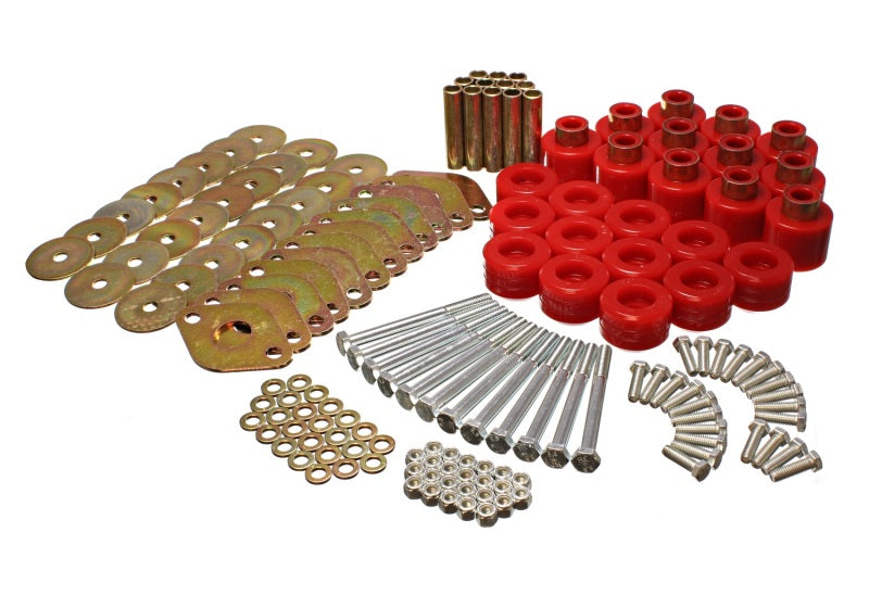 Energy Suspension Body Mount Set 1in Lift W/Hardware  - Red - GTR Auto