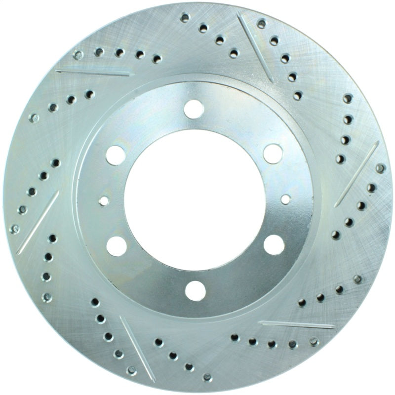 StopTech Select Sport 12-14 Toyota FJ Cruiser SportStop Slotted & Drilled Front Left Rotor