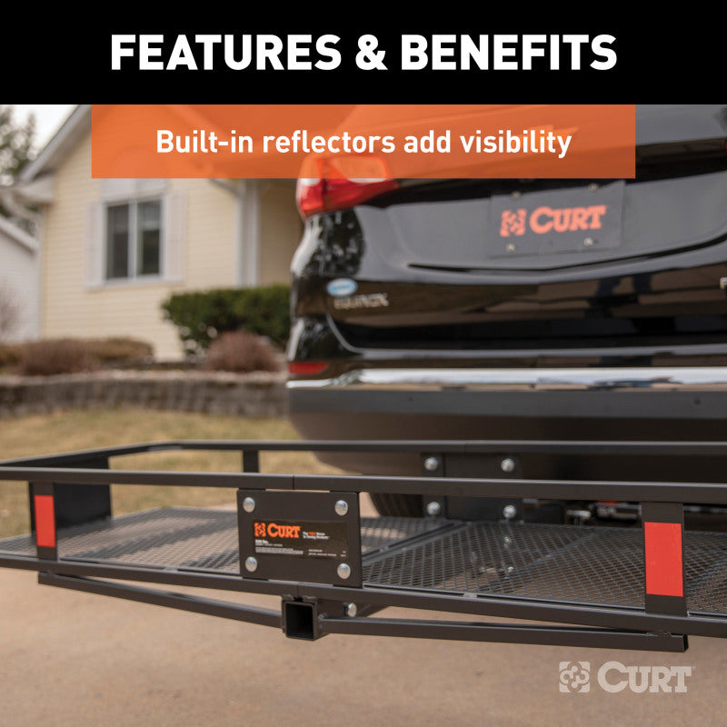 Curt 60in x 20in Basket-Style Cargo Carrier (Folding 2in Shank)