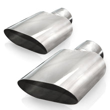 Load image into Gallery viewer, Stainless Works Big Oval Exhaust Tips 3in Inlet (priced per pair)