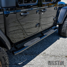 Westin 2020 Jeep Gladiator PRO TRAXX 5 WTW Oval Nerf Step Bars - Black - GTR Auto