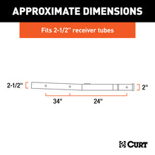 Load image into Gallery viewer, Curt Receiver Tube Adapter (2-1/2in to 2in Shank 4500lbs GTW 34in Length)