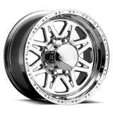 Raceline 888 Renegade 17x9in / 8x165.1 BP / -12mm Offset / 130.81mm Bore - Polished Wheel