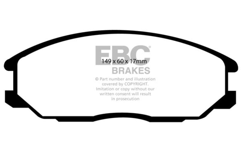 EBC 00-01 Hyundai XG 300 3.0 Greenstuff Front Brake Pads