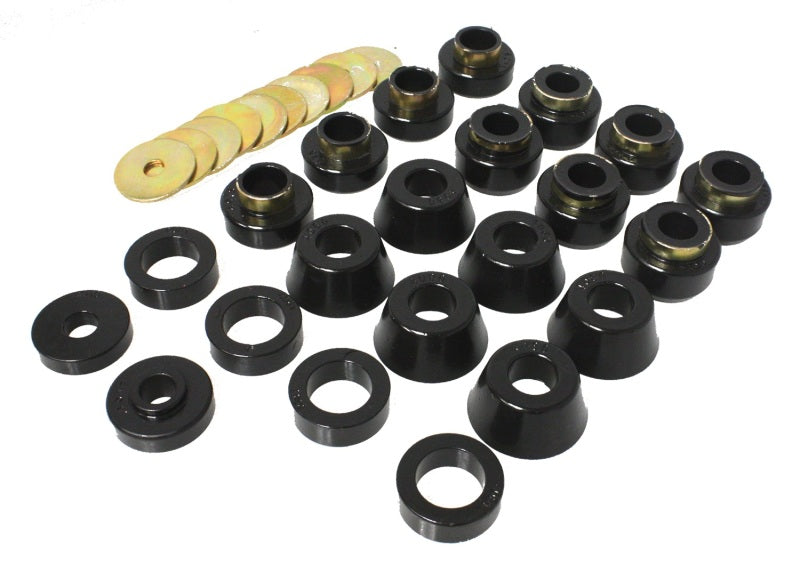 Energy Suspension 87-96 Jeep Wrangler Black Body(cab) Mount Set - GTR Auto