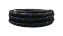 Load image into Gallery viewer, Vibrant -10 AN Two-Tone Black/Blue Nylon Braided Flex Hose (2 foot roll)