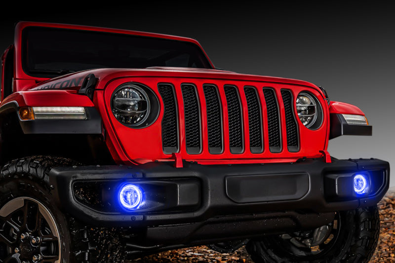 Oracle Jeep Wrangler JL/Gladiator JT LED Surface Mount Fog Light Halo Kit - ColorSHIFT - GTR Auto