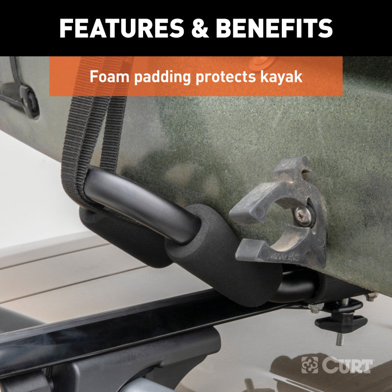 Curt Aluminum Roof Rack Kayak Holders