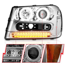 Load image into Gallery viewer, ANZO 2002-2009 Chevrolet Trailblazer Projector Headlights w/ Halo Chrome