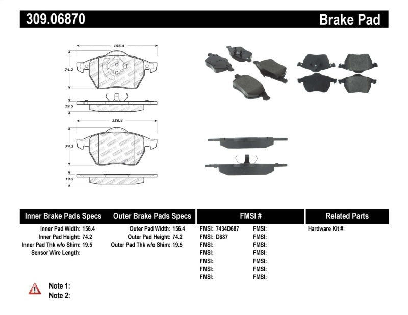 StopTech Performance Brake Pads