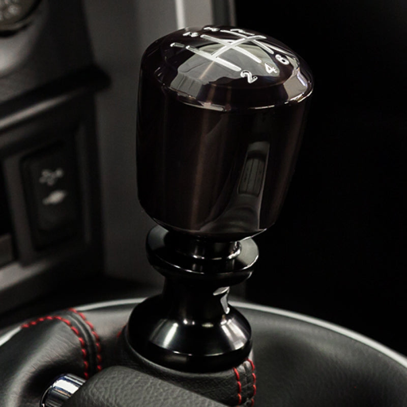 Raceseng Ashiko Shift Knob (Gate 2 Engraving) Cadillac CTS-V/Corvette C6 Adapter - Smoke Translucent