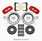 Wilwood AERO6 Front Hat Kit 14.00 Drilled Red 1964-1970 Ford Mustang w/ DSE Suspension