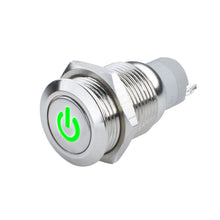 Load image into Gallery viewer, Oracle Pre-Wired Power Symbol Momentary Flush Mount LED Switch - Green