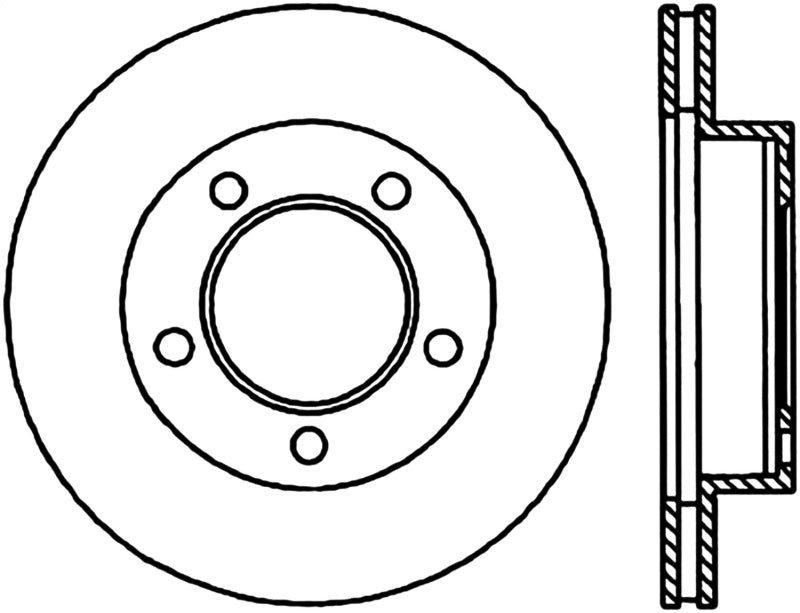 StopTech Power Slot 94-96 Ford Bronco/F150 1/2 Ton 4WD Front Left Slotted CRYO-STOP Rotor