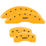 MGP 4 Caliper Covers Engraved Front & Rear MGP Yellow Finish Black Char 2008 Saturn Outlook