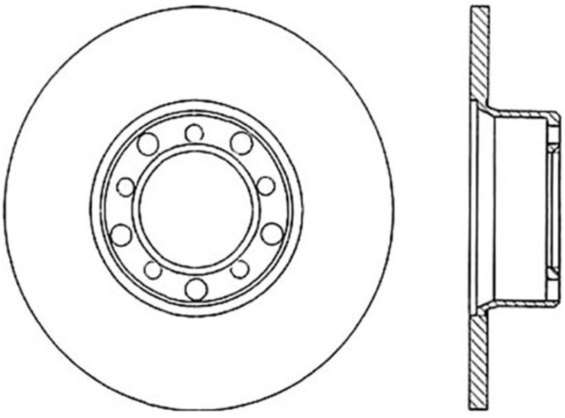 StopTech 8/79-85 Mercedes Benz 230 (W123) Front Slotted Right CRYO-STOP Rotors