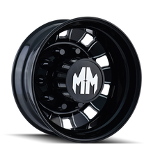 Load image into Gallery viewer, Mayhem 8180 BigRig 22x8.25 / 10x285.75 BP / 169mm Offset / 220.1mm Hub Rear Blk/Milled Spokes Wheel