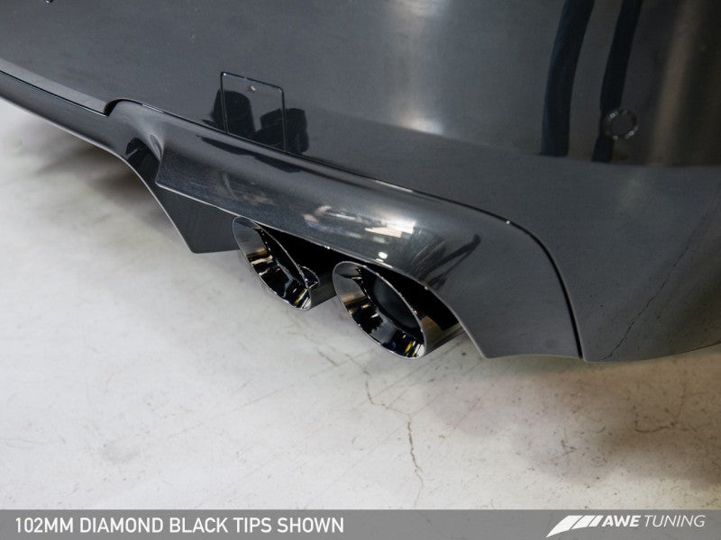 AWE Tuning BMW F10 M5 Touring Edition Axle-Back Exhaust Diamond Black Tips