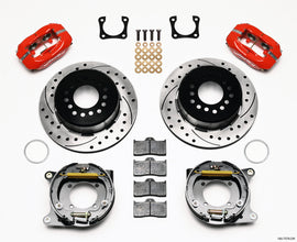 Wilwood Forged Dynalite P/S Park Brake Kit Drilled Red Chevy 12 Bolt-Spec 3.15in Bearing