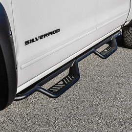 Westin 14-18 Chevrolet Silverado/GMC Sierra Crew Cab Outlaw Nerf Step Bars (Excl. Diesel) -Text. Blk