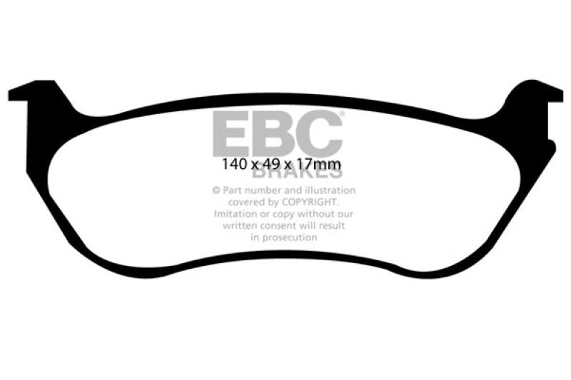 EBC 95-97 Ford Crown Victoria 4.6 (Phenolic PisTons) Greenstuff Rear Brake Pads