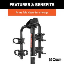 Load image into Gallery viewer, Curt Hitch-Mounted Bike Rack (2 Bikes 1-1/4in or 2in Shank)