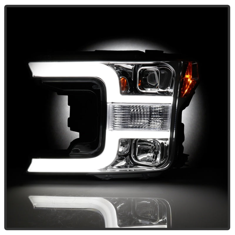 Spyder Signature Ford F150 18-19 (Halogen Model) Projector Headlights - Chrome (PRO-YD-FF15018-LB-C)