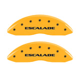 MGP 4 Caliper Covers Engraved Fr Escalade Rear ESV Yellow Finish Blk Char 2003 Cadillac Escalade ESV