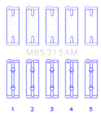 King Engine Bearings Mitsubishi 4G63T/4G64 (Size STD) Main Bearing Set